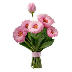 Pink Flower Bouquet PNG Pyg