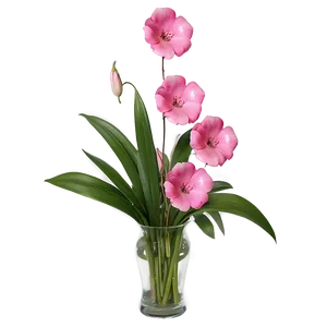 Pink Flower In Vase PNG 05242024