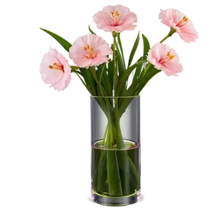 Pink Flower In Vase PNG Dya
