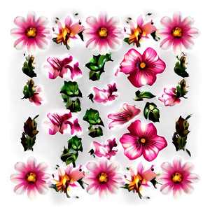 Pink Flower Pattern PNG Kjy13 PNG