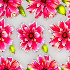 Pink Flower Pattern PNG Rpd PNG