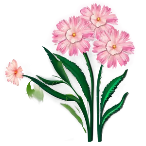 Pink Flowers Art PNG 05242024 PNG