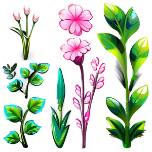 Pink Flowers Cartoon PNG 91 PNG