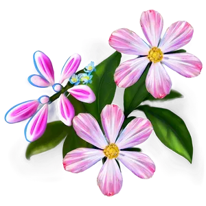 Pink Flowers Cluster Png 05242024 PNG image