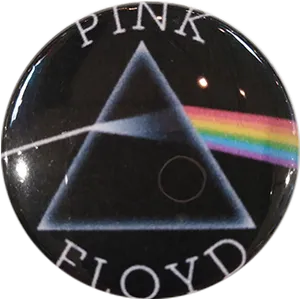 Pink Floyd Prism Button Badge PNG image