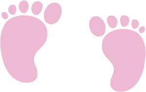 Pink Footprints Graphic