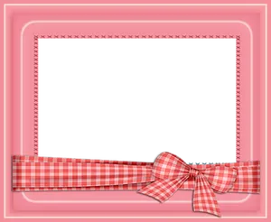 Pink Frame Black Center Checkered Bow