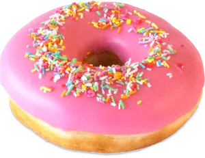 Pink Frosted Sprinkle Doughnut.png PNG image