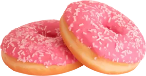 Pink Frosted Sprinkled Doughnuts.png PNG image