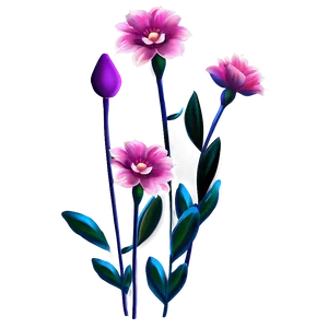 Pink Garden Flower PNG Ekq34