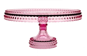 Pink Glass Cake Stand PNG image