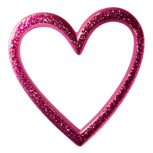 Pink Glitter Heart Png 06272024 PNG image