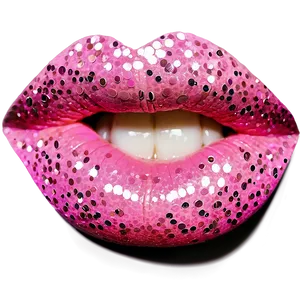 Pink Glitter Lips Png 06212024 PNG image