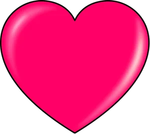 Pink Glossy Heart Graphic