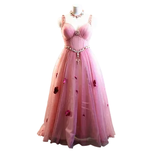 Pink Gown Dress PNG 06292024