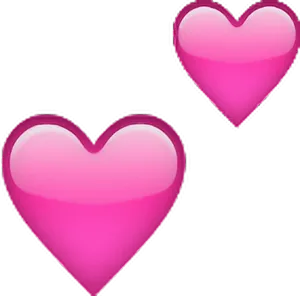 Pink Gradient Hearts Transparent Background PNG image