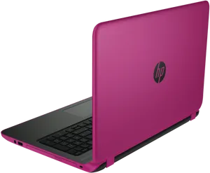 Pink H P Laptop Side View PNG