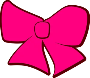 Pink Hair Bow Clipart