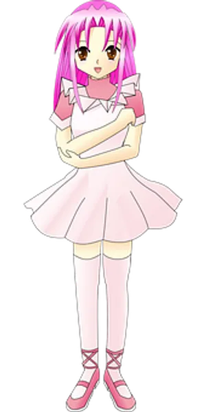 Pink Haired Anime Girl Standing
