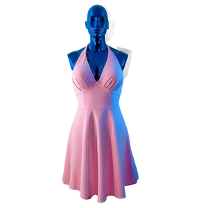 Pink Halter Dress PNG Ycw97 PNG