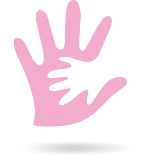 Pink Hand Clipart Graphic PNG image