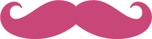 Pink Handlebar Mustache Graphic