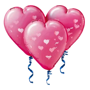 Pink Heart Balloons Love Png 06122024 PNG image