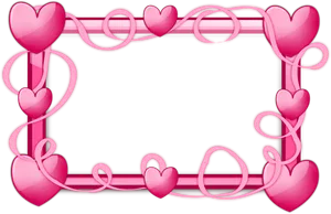 Pink Heart Border Frame