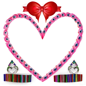 Pink Heart Border PNG 69