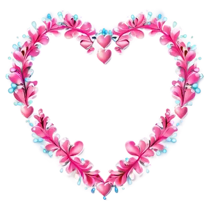 Pink Heart Border PNG Uiw94