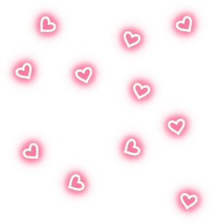 Pink Heart Bubbles Sticker Overlay PNG image