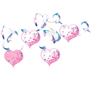 Pink Heart Confetti PNG 86
