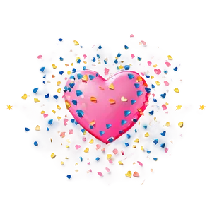 Pink Heart Confetti PNG Ypv61