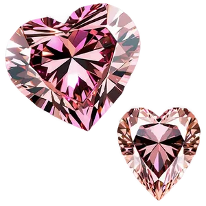 Pink Heart Cut Diamond PNG 06282024