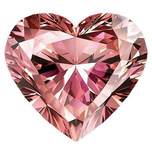 Pink Heart Cut Diamond PNG 06282024