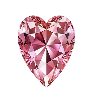 Pink Heart Diamond Brilliance PNG Bpt