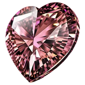 Pink Heart Diamond Brilliance PNG Ghi