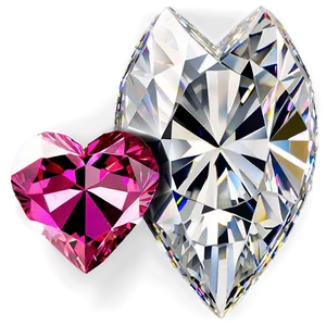 Pink Heart Diamond Brilliance PNG Str