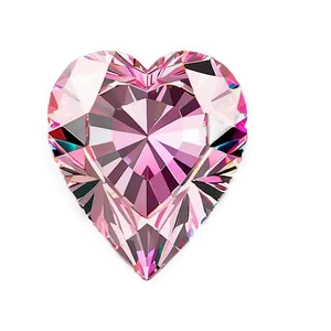 Pink Heart Diamond C PNG image