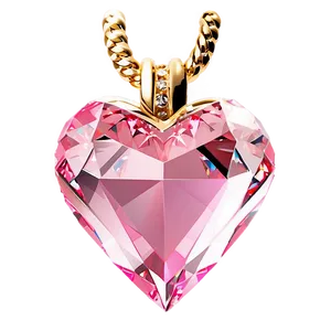 Pink Heart Diamond Essence PNG 43