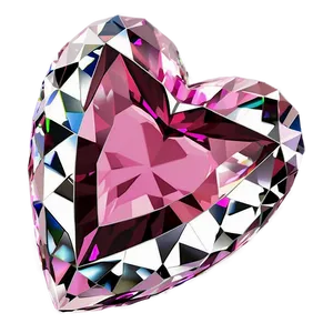 Pink Heart Diamond Fantasy PNG 06282024