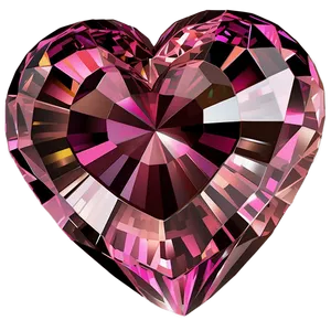 Pink Heart Diamond Fantasy PNG 06282024