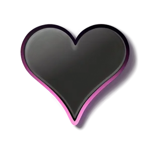 Pink Heart Emoji Outline PNG 65