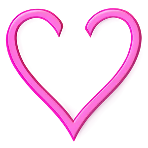 Pink Heart Emoji Outline PNG Dnj PNG