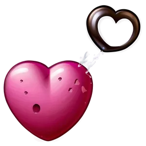 Pink Heart Emoji Sticker PNG 11