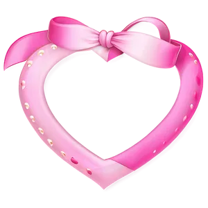 Pink Heart Emoji With Ribbon PNG Bkv11 PNG