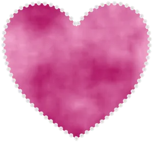 Pink Heart Floral Outline