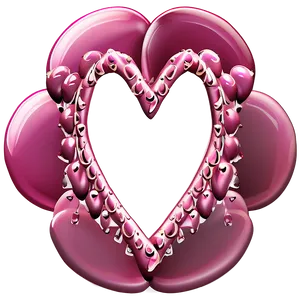 Pink Heart Frame PNG Eik