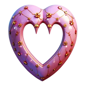 Pink Heart Frame PNG Ijf