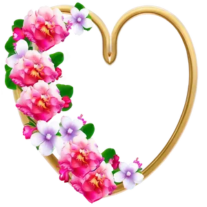 Pink Heart Frame PNG Ynp70